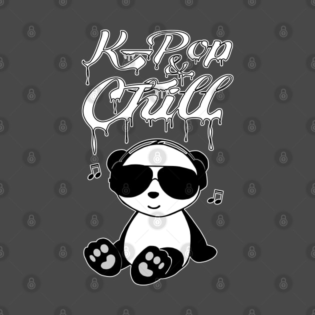 K-Pop and Chill Cute Kawaii Panda by Dojaja