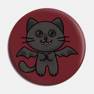 Vampire Bat Black Cat Pin