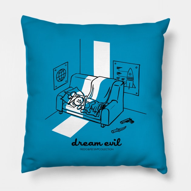 Dream Evil Pillow by Fredo and Pidjin Comics Official Store