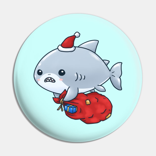 Christmas Santa Shark Pin by Takeda_Art