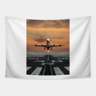 Plane Takeoff Tapestry