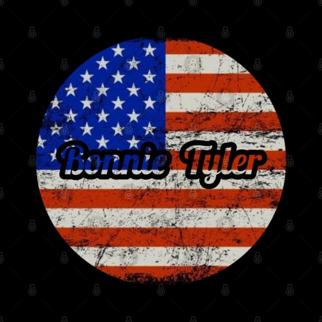 Bonnie Tyler / USA Flag Vintage Style by Mieren Artwork 