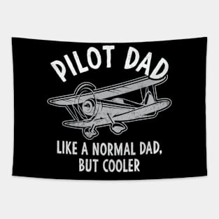 Pilot Dad Funny Aviation Enthusiast Retro Tapestry