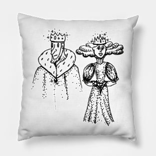 Royal King and Queen Doodle Pillow