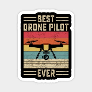 Best Drone Pilot Ever Funny Retro Vintage Magnet