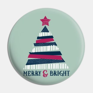 Merry and Bright Christmas Design Pin