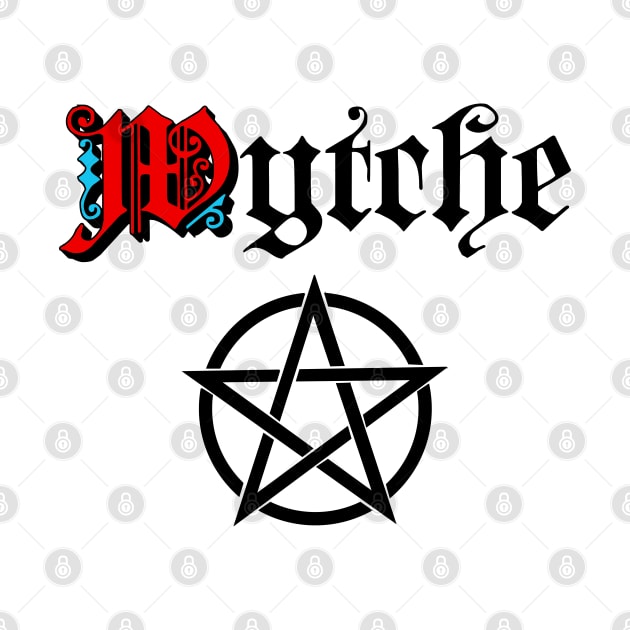 Wytche - Witch with Fancy "W" and Pentagram by TraditionalWitchGifts