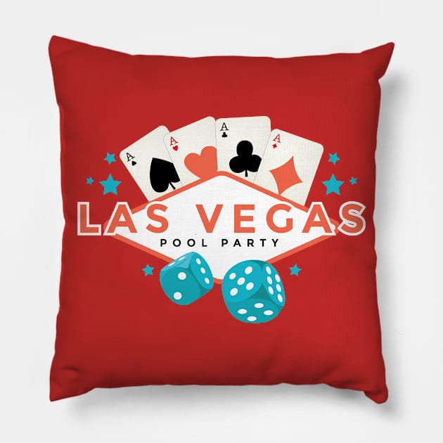 Las Vegas Pool Party Pillow by Shalini Kaushal