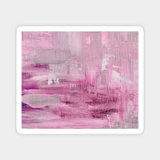 Abstract Oil Painting 3c3 Lillac Mauve Pale Pink Magnet