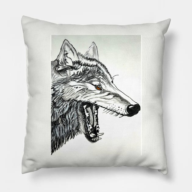 wolf Pillow by Graphics7