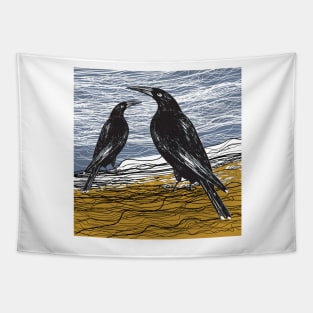 Tasmanian Black Currawong Tapestry