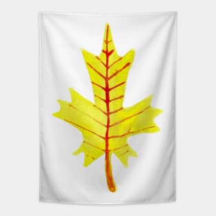 Yellow Leaf Watercolor Tapestry