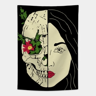 skull girl Tapestry