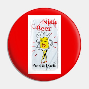 Nita Beer Sign with White Frame Pin