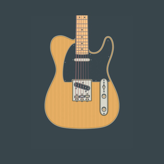 Butterscotch Blonde Telly Guitar by milhad