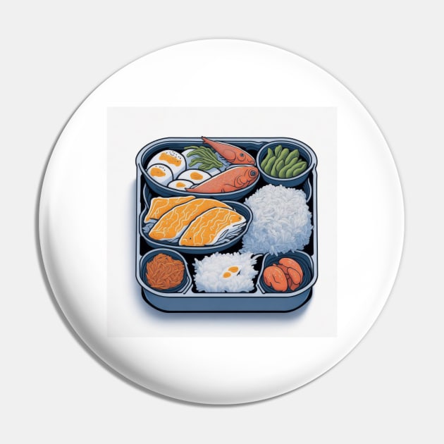 Bento Japanese Food Kitchen Vintage Pin by Flowering Away