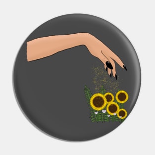 Sprinkling Pixie Dust on Sunflowers Pin