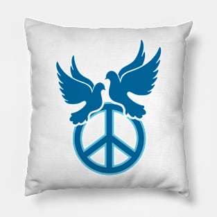 Doves of Peace on  pacific sign Pillow