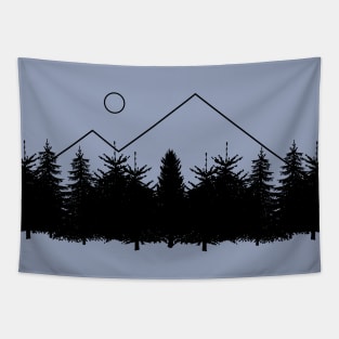 Minimalist Mountains Tapestry