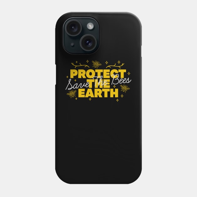 Protect The Earth, Save The Bees Phone Case by Podycust168