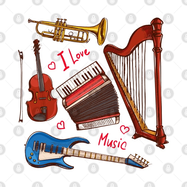 I love music instruments by Mako Design 