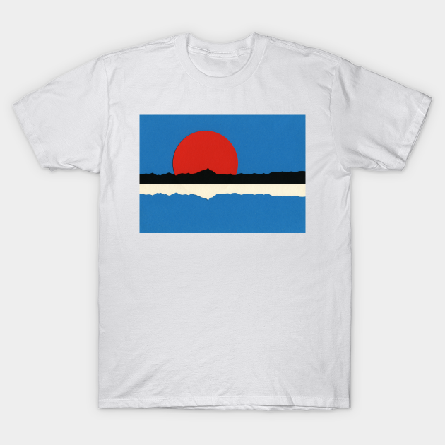 Red Sun Dark Mountains - Mountains - T-Shirt