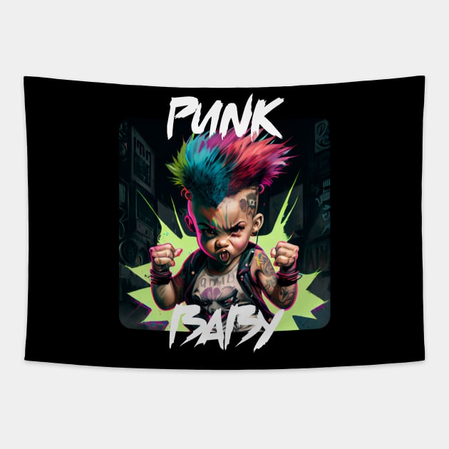 Graffiti Style - Cool Punk Baby 4 Tapestry by PD-Store