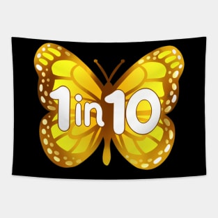 1 in 10 Endometriosis Butterfly Tapestry