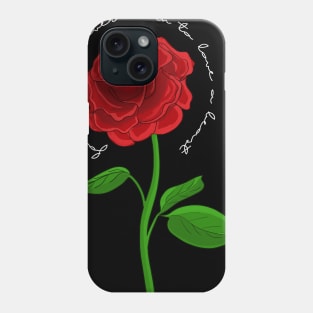 Beauty and the Beast- For who could ever learn to love a beast? Enchanted Rose Phone Case