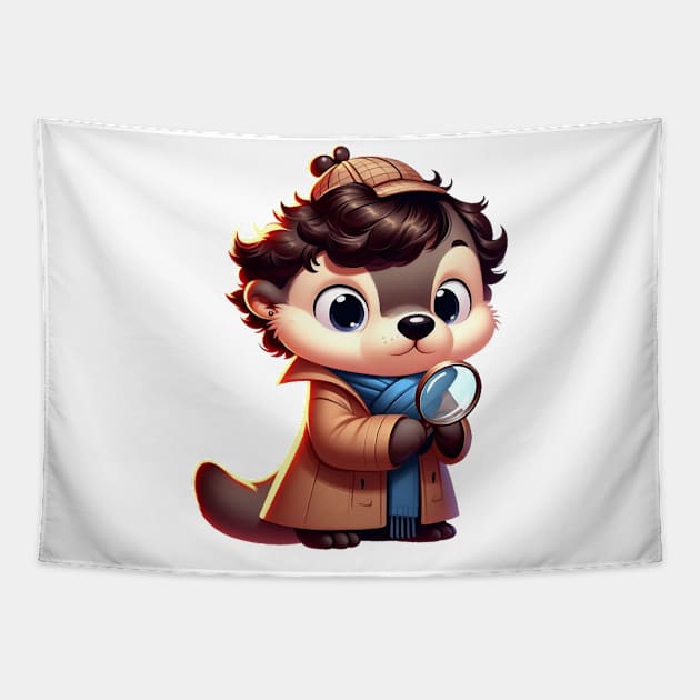 Cute Cumberbatch Sherlock Otter Tapestry by Dmytro