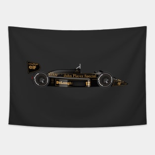 Ayrton Senna's Lotus 98T Illustration Tapestry