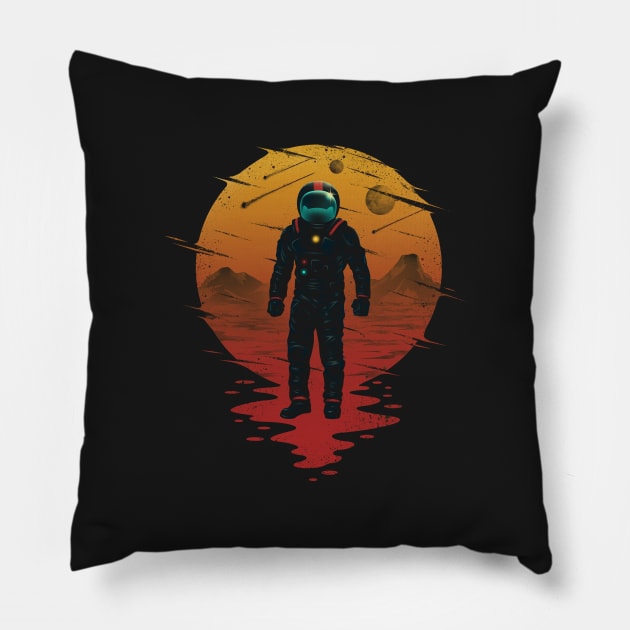 Space Opera Pillow by Vincent Trinidad Art