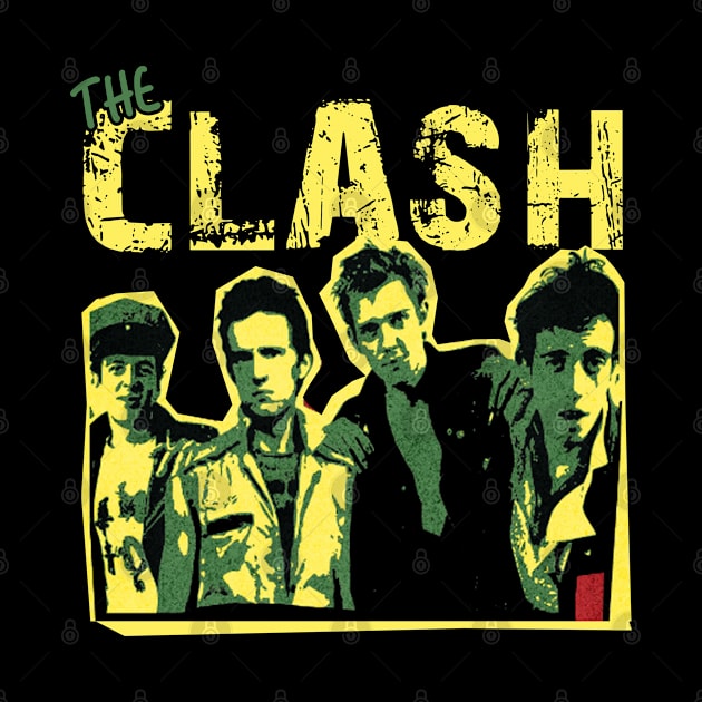 the clash retro band by Nwebube parody design