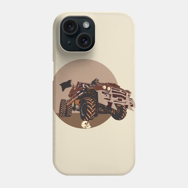 Post-Apocalyptic Car and Skull Phone Case by JoniGepp