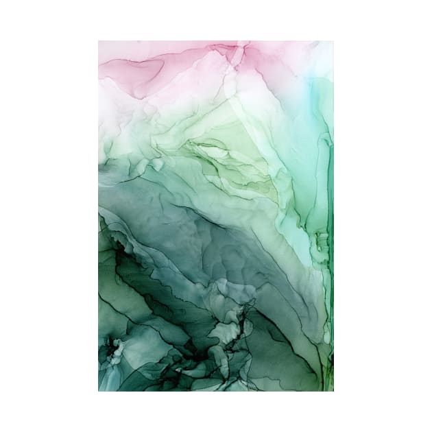 Spring Botanicals Abstract Flow Painting by Elizabeth Karlson Art