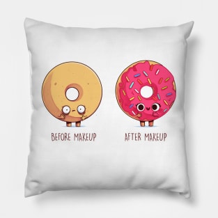 Before and After Makeup (Donut) Pillow