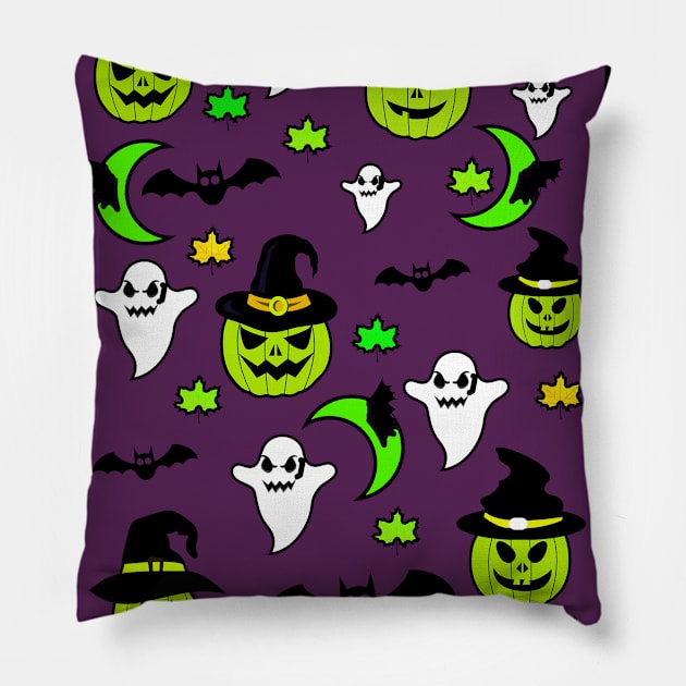 halloween pattern Pillow by loulousworld