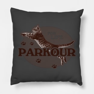 Just Like the Cat - Natural Born Parkour Pillow