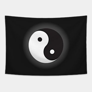 Yin Yang symbol with shadow Tapestry