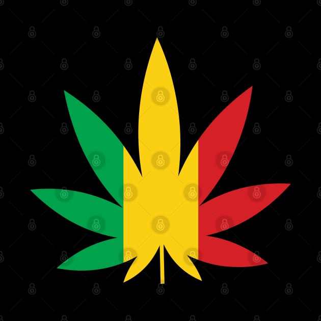 Rasta Weed Leaf by defytees