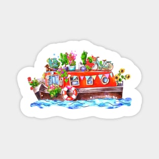 Cool narrow boat Magnet