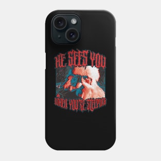 Santa Sees You Metal Tee Phone Case