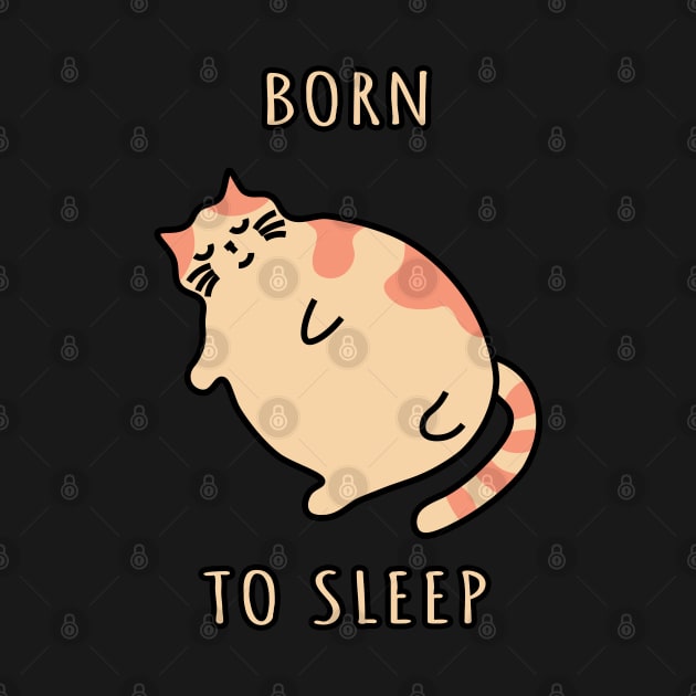 Snoring sleepy cat. Born to sleep kitten. Napping chonky cat by strangelyhandsome