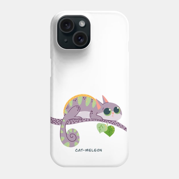 catmeleon Phone Case by Angela Sbandelli Illustration and Design