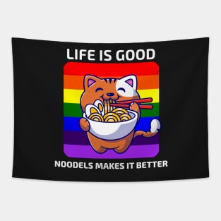 Life is good Noodles makes it better Tapestry