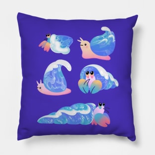 Ocean wave shells Pillow