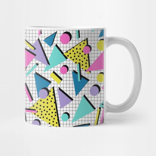 Vicky - 80s, 90s, bright neon, shapes, design, pattern, trendy, hipster,  memphis design Coffee Mug by CharlotteWinter