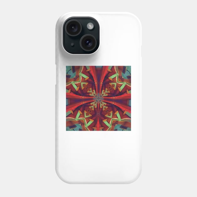 Red and Green Kaleidoskope Phone Case by Dturner29