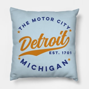 The Motor City Detroit Pillow