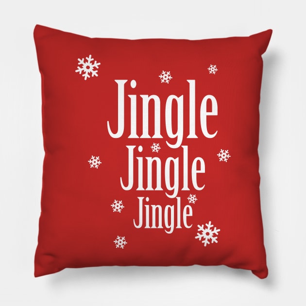 Jingle Jingle Jingle Cute Christmas Pillow by KevinWillms1